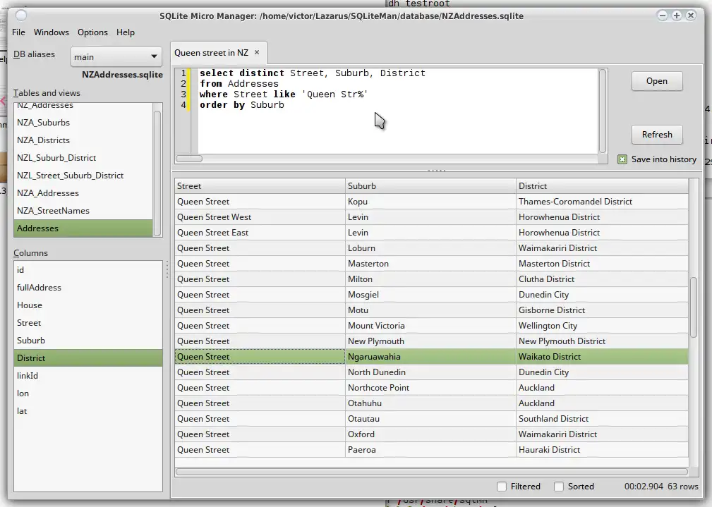 Muat turun alat web atau apl web SQLite Micro Manager