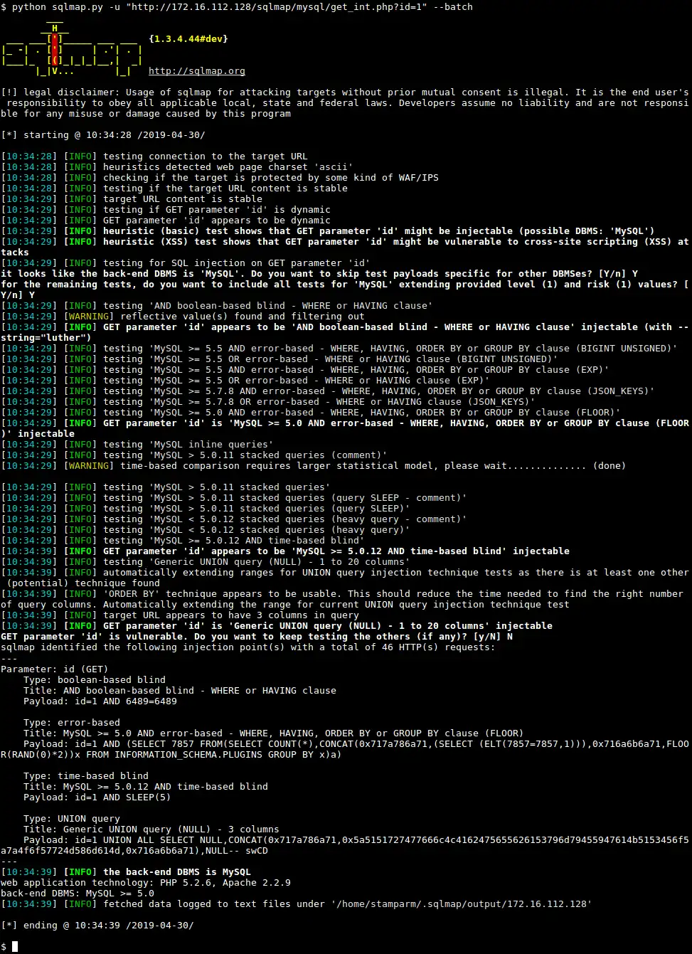 Unduh alat web atau aplikasi web sqlmap