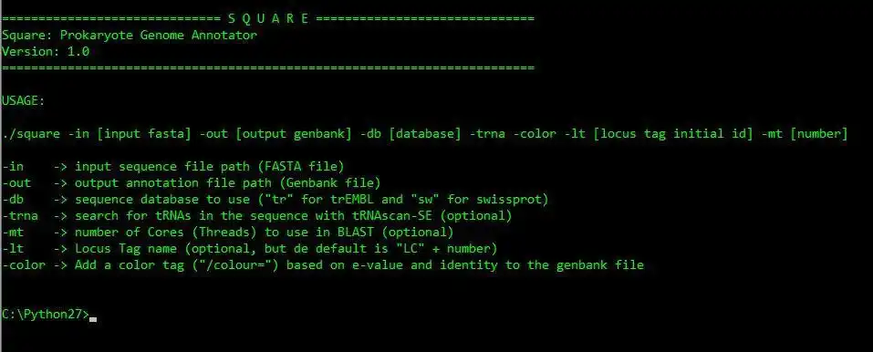 Baixe a ferramenta ou aplicativo da web Square Genome Annotator para rodar em Linux online