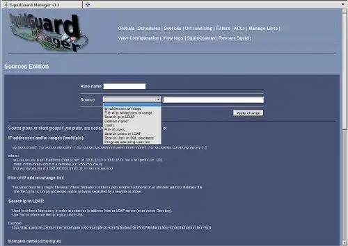 Download web tool or web app squidguardmgr