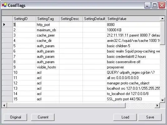 Загрузите веб-инструмент или веб-приложение SquidNT Configurator