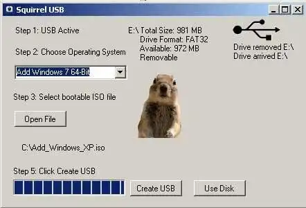 Download web tool or web app squirrel USB