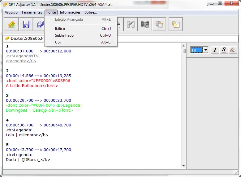 Descargue la herramienta web o la aplicación web SRT Adjuster