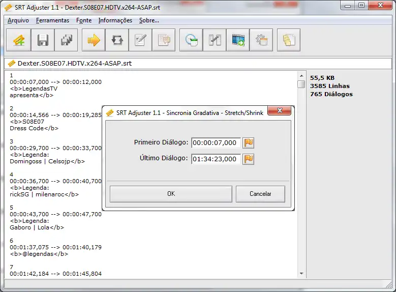 Descargue la herramienta web o la aplicación web SRT Adjuster