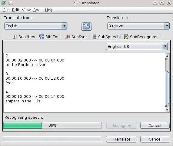 قم بتنزيل أداة الويب أو تطبيق الويب srt-translator