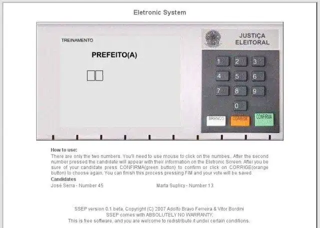 Download web tool or web app SSEP - Election Simulation System
