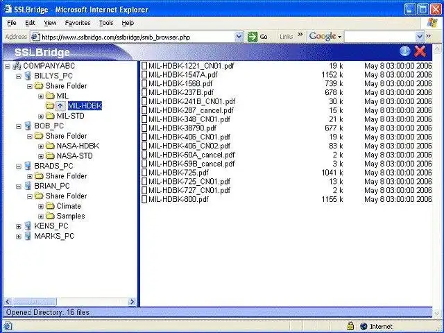 Web aracını veya web uygulamasını indirin SSLBridge Samba Web İstemcisi