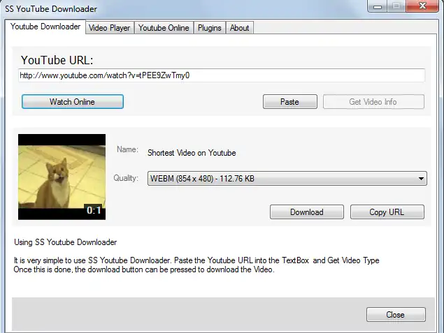 Scarica lo strumento web o l'app web SS Youtube Downloader