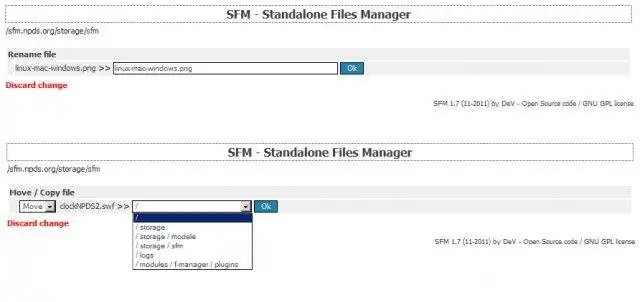 Download web tool or web app Standalone Files Manager - SFM