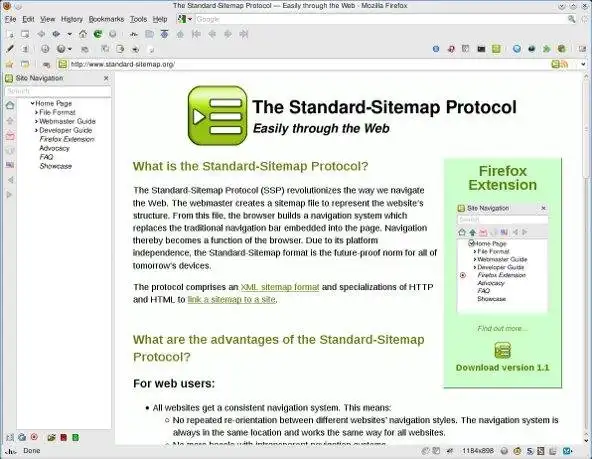 Download web tool or web app Standard-Sitemap Project