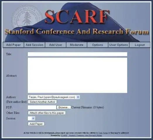 Download web tool or web app Stanford Conference And Research Forum