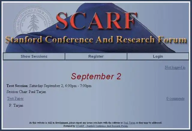 ดาวน์โหลดเครื่องมือเว็บหรือเว็บแอป Stanford Conference And Research Forum เพื่อทำงานใน Windows ออนไลน์ผ่าน Linux ออนไลน์