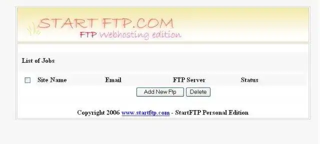 Download web tool or web app Startftp Personal Edition