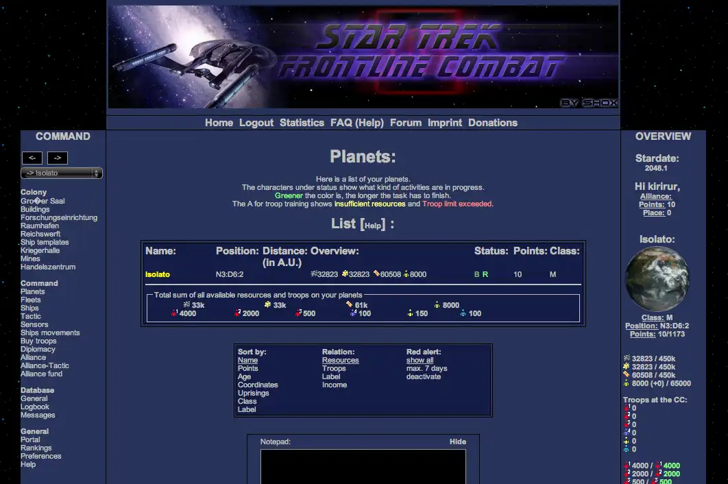 Download web tool or web app Star Trek Frontline Combat to run in Linux online