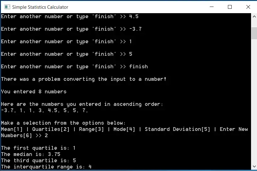 Download web tool or web app Statistics Calculator 