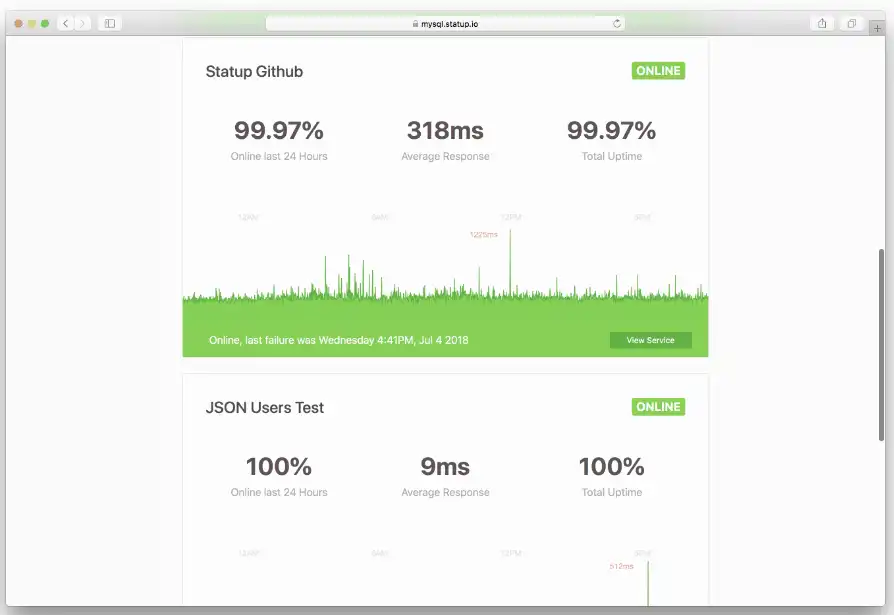 Mag-download ng web tool o web app Statping