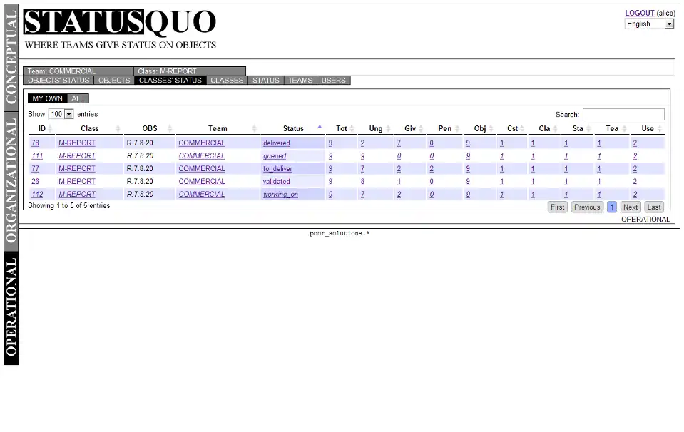 Download web tool or web app StatusQuo