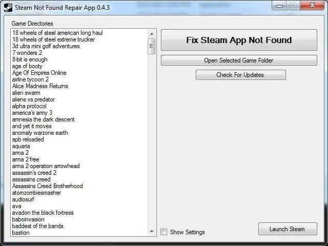 Download web tool or web app Steam Not Found Repair App to run in Windows online over Linux online