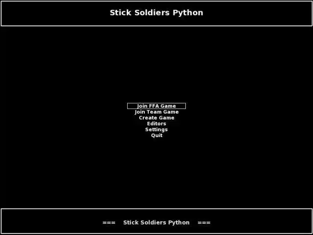 Baixe a ferramenta ou aplicativo da web Stick Soldiers Python para rodar em Linux online