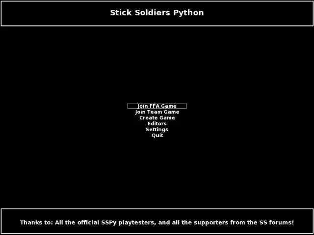 Baixe a ferramenta ou aplicativo da web Stick Soldiers Python para rodar em Linux online