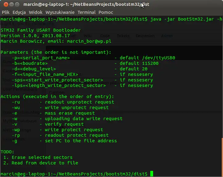 Unduh alat web atau aplikasi web STM32 USART Bootloader