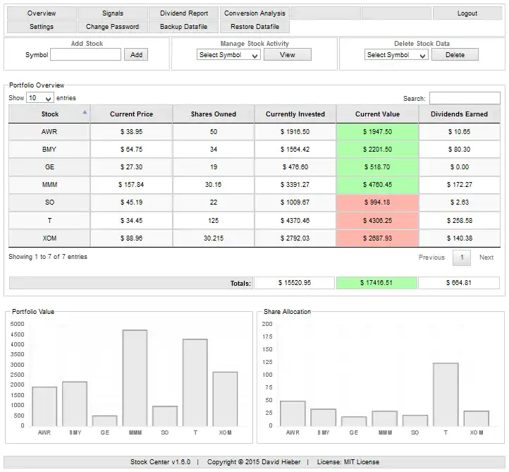 Scarica lo strumento web o l'app web Stock Center