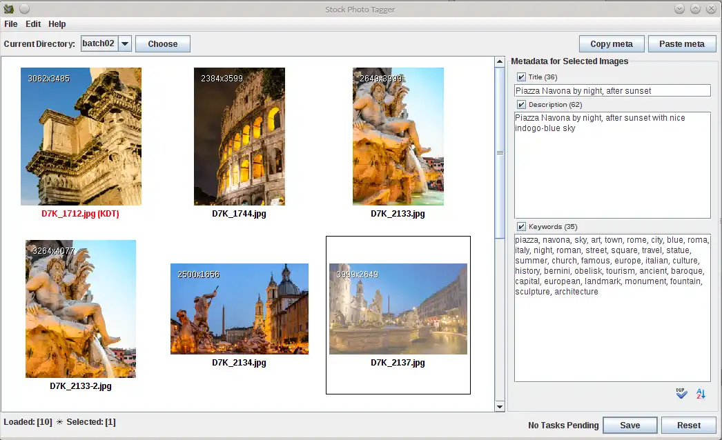 Download webtool of web-app Stock Foto Tagger