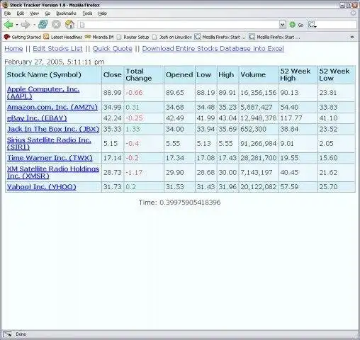 Scarica lo strumento web o l'app web Stock Tracker