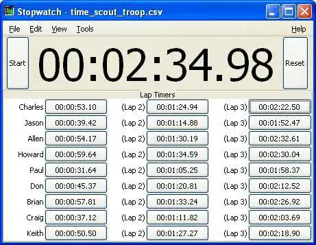 Download web tool or web app Stopwatch Logger to run in Windows online over Linux online