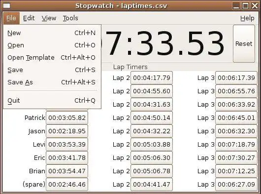 Web ツールまたは Web アプリ Stopwatch Logger をダウンロードして、オンラインの Linux ではなくオンラインの Windows で実行します