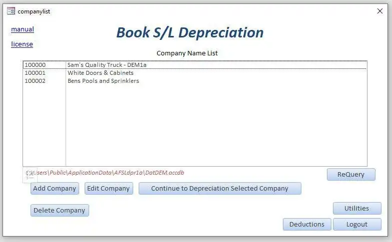 دانلود ابزار وب یا برنامه وب Straightline-Book-Depreciation