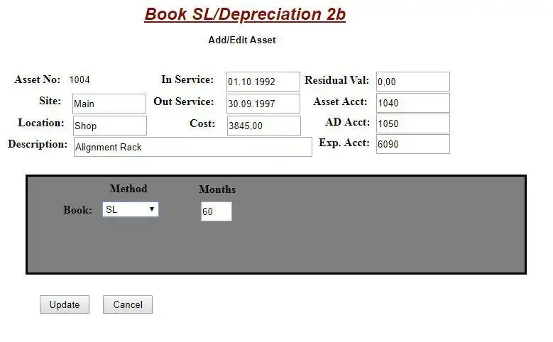 دانلود ابزار وب یا برنامه وب Straightline-Book-Depreciation