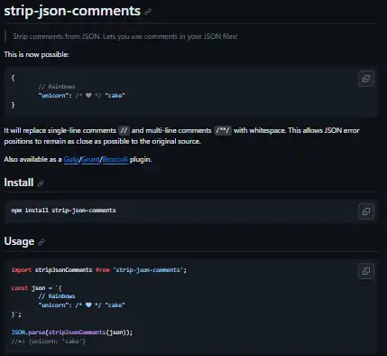 വെബ് ടൂൾ അല്ലെങ്കിൽ വെബ് ആപ്പ് സ്ട്രിപ്പ്-json-comments ഡൗൺലോഡ് ചെയ്യുക