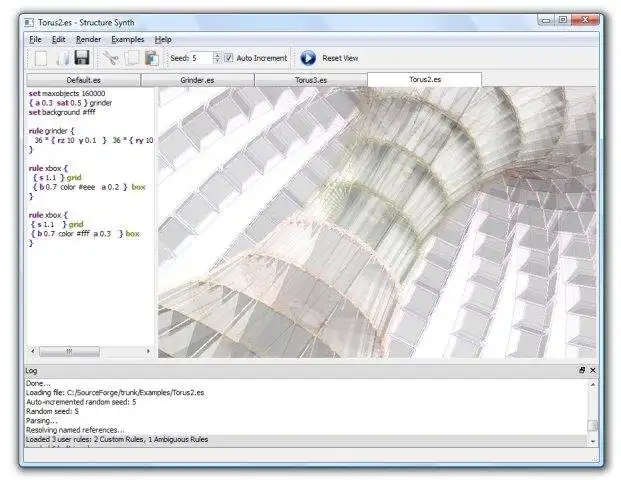 Unduh alat web atau aplikasi web Structure Synth