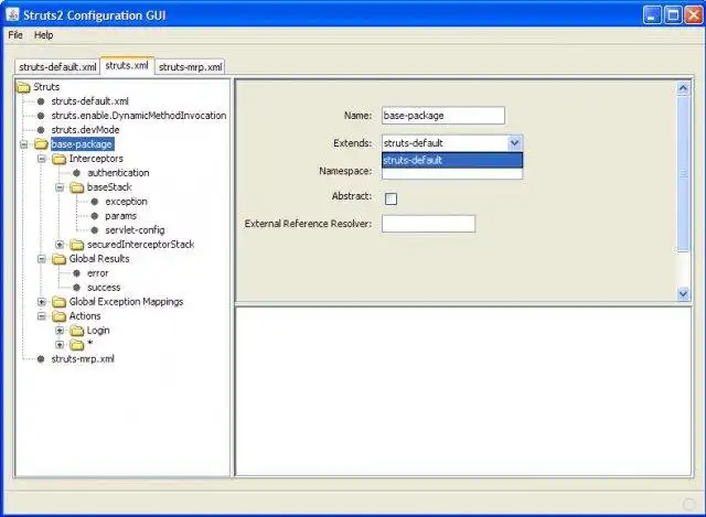 Mag-download ng web tool o web app Struts2 GUI Configuration Utility