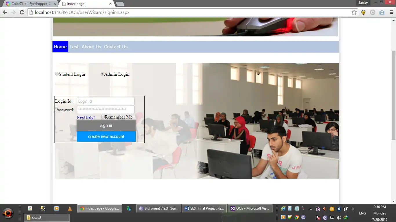 Download web tool or web app Student Evaluation System