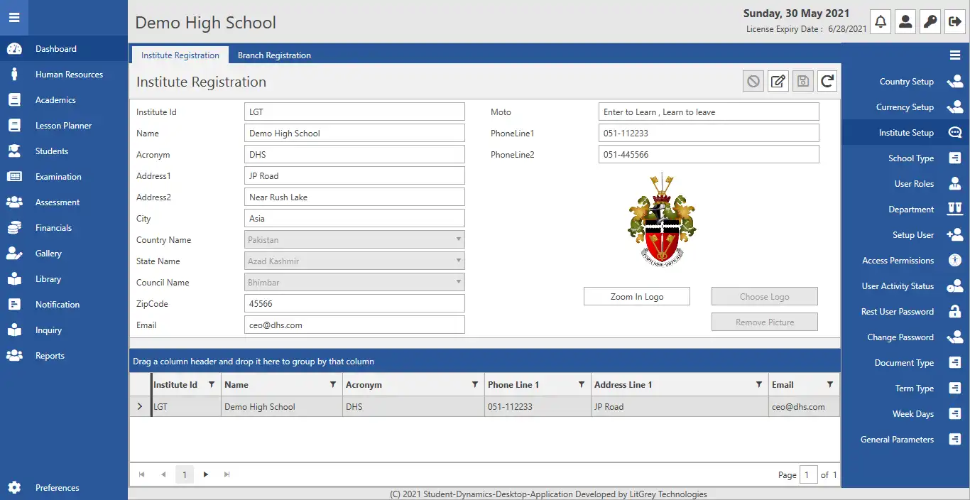 Загрузите веб-инструмент или веб-приложение Student Management Sys (Student Dynamics)
