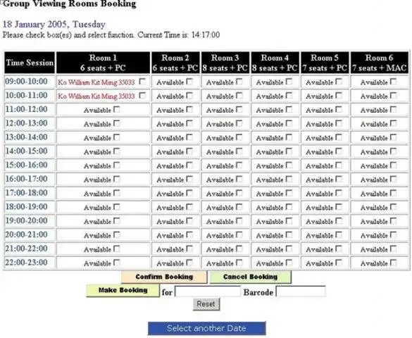 Download web tool or web app Study Room Booking System