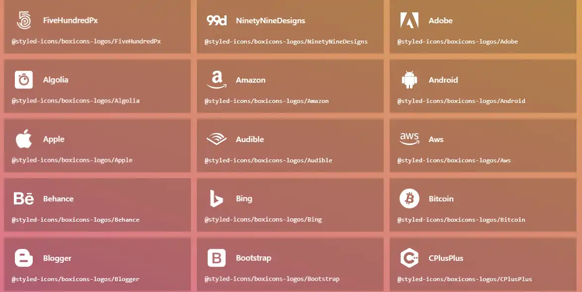 Download web tool or web app styled-icons
