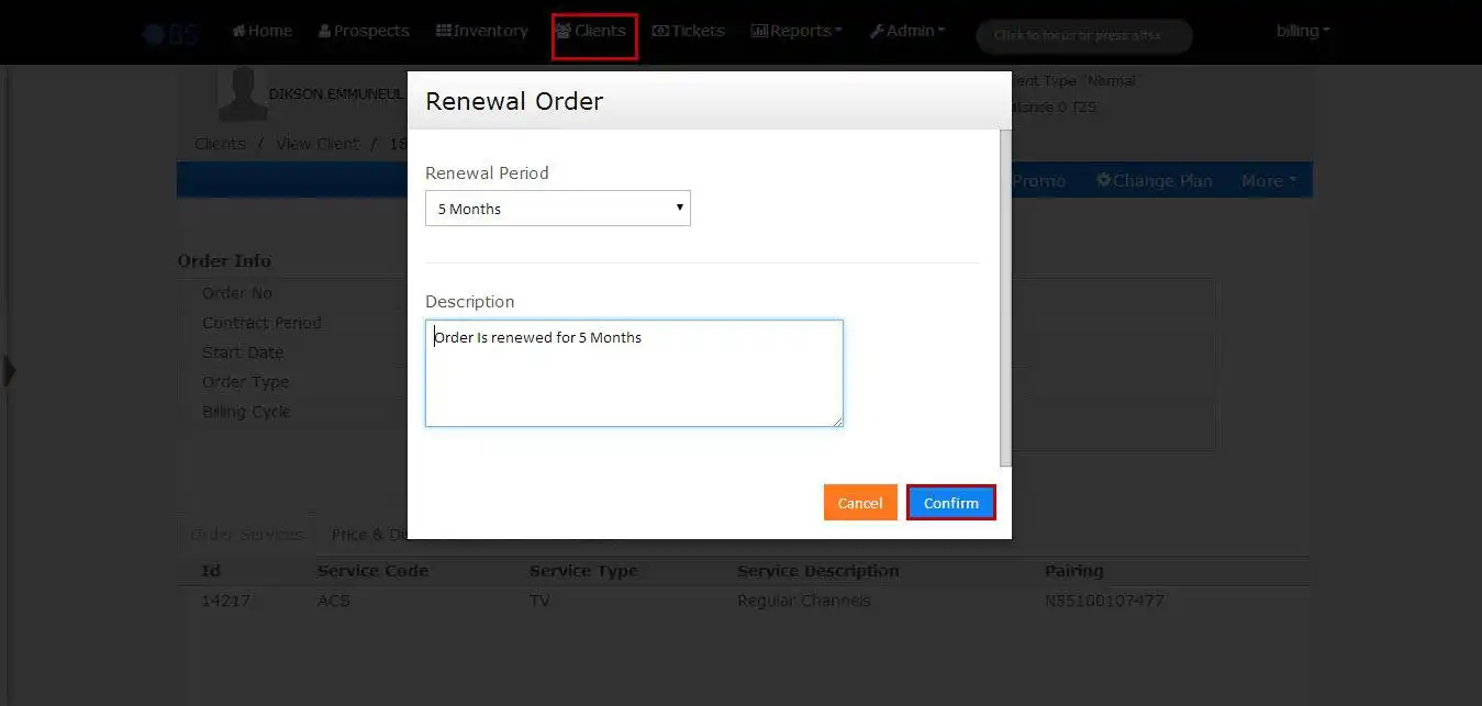 Download web tool or web app SUBSCRIPTION BILLING