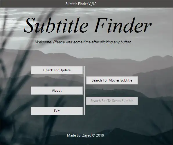 Download web tool or web app Subtitle Finder