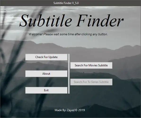 Scarica lo strumento Web o l'app Web Subtitle Finder