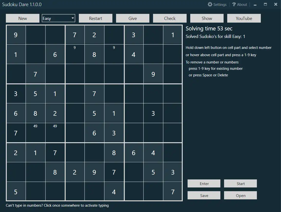 Descargue la herramienta web o la aplicación web Sudoku Dare to run en Windows en línea en Linux en línea