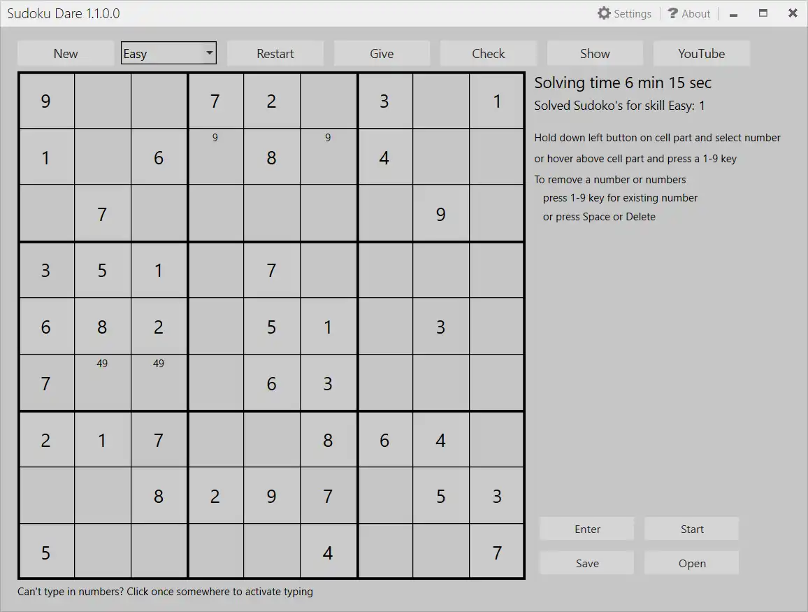 Scarica lo strumento Web o l'app Web Sudoku Dare da eseguire in Windows online su Linux online