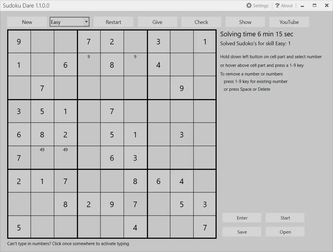 ดาวน์โหลดเครื่องมือเว็บหรือเว็บแอป Sudoku Dare เพื่อเรียกใช้ใน Windows ออนไลน์ผ่าน Linux ออนไลน์