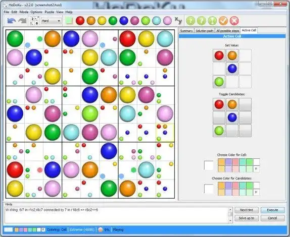Java용 웹 도구 또는 웹 앱 Sudoku 다운로드 - HoDoKu
