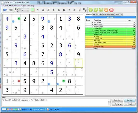 Web ツールまたは Web アプリ Sudoku for Java - HoDoKu をダウンロードして、オンラインの Linux ではなくオンラインの Windows で実行します