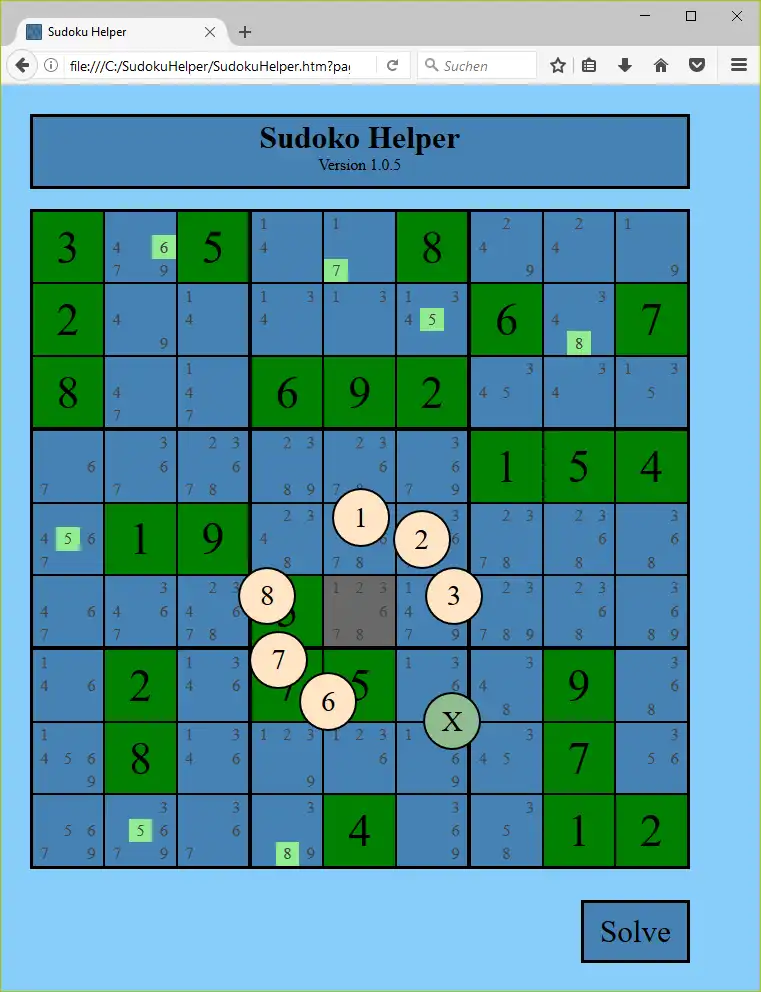 הורד את כלי האינטרנט או את אפליקציית האינטרנט Sudoku Helper להפעלה ב-Windows באופן מקוון דרך לינוקס מקוונת