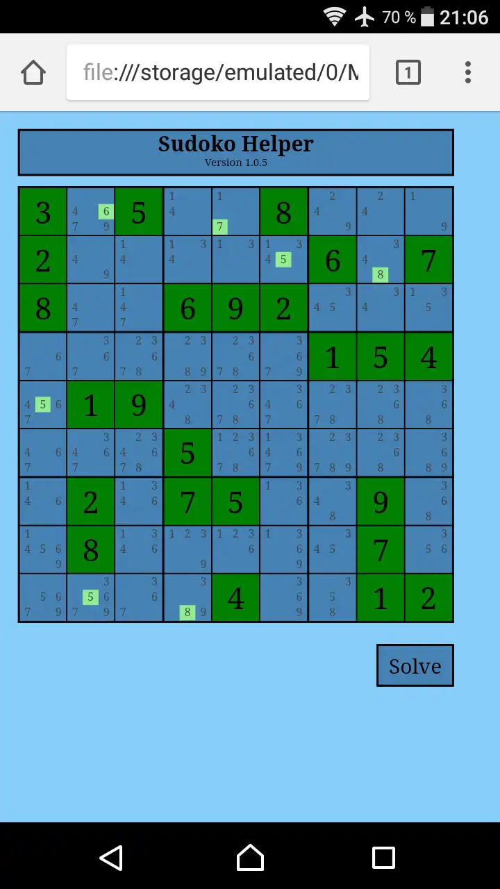 Unduh alat web atau aplikasi web Sudoku Helper untuk dijalankan di Windows online melalui Linux online