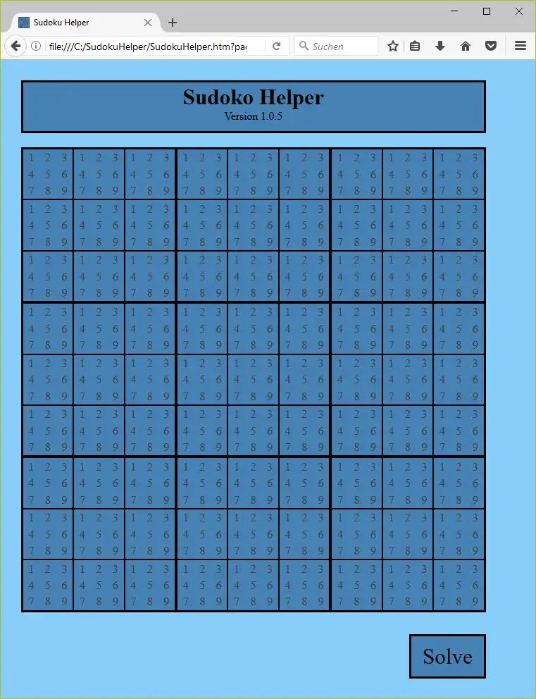 Unduh alat web atau aplikasi web Sudoku Helper untuk dijalankan di Windows online melalui Linux online